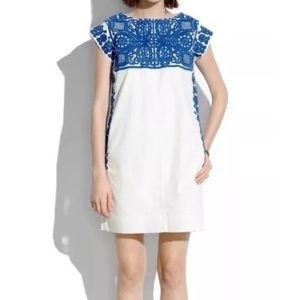 Madewell Casita shift dress embroidered